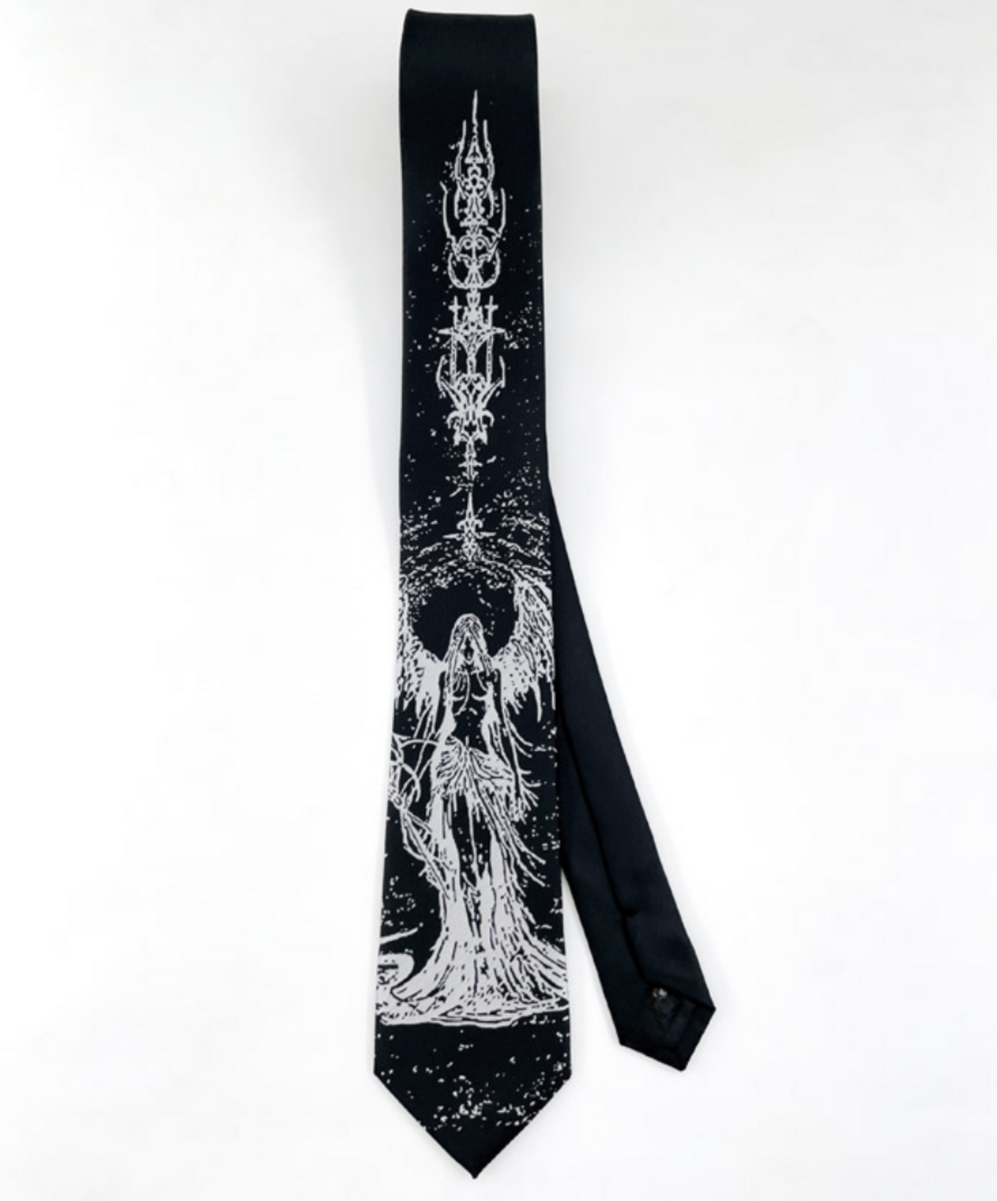 hell goddess motif punk rock necktie EN1714