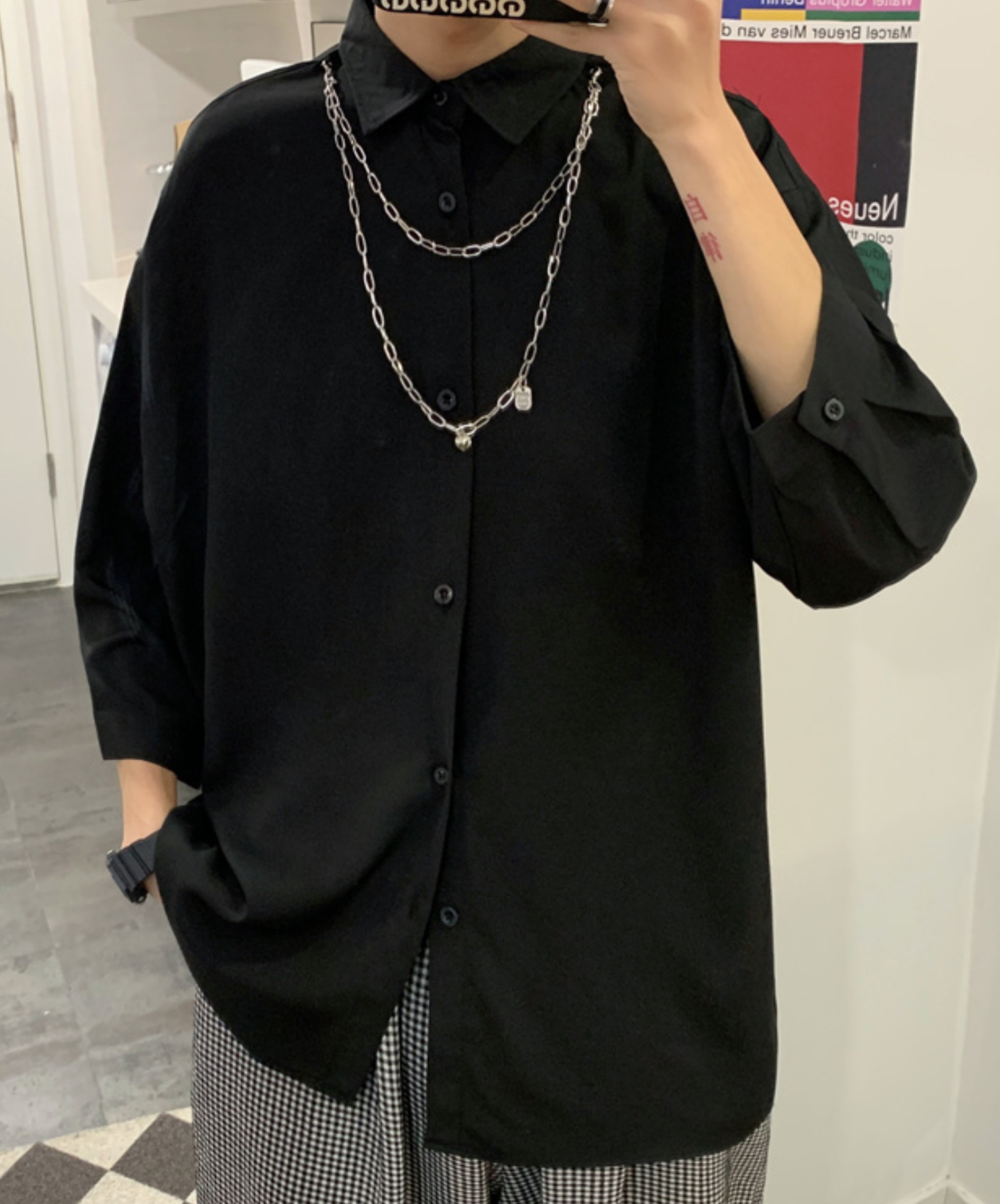 【style96】dark mode outfit set EN2870（jacket + shirt + skirt set）
