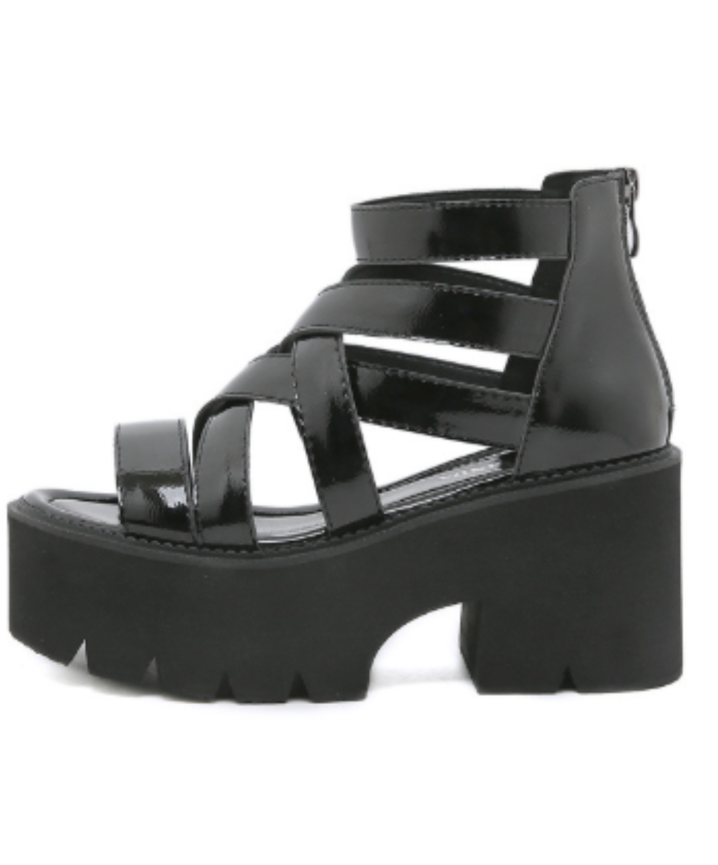 side-open back zipper sandals EN2962