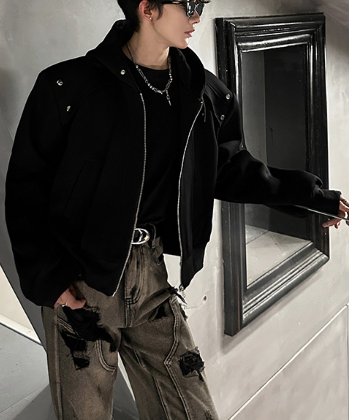 thick short length hoodie EN2492