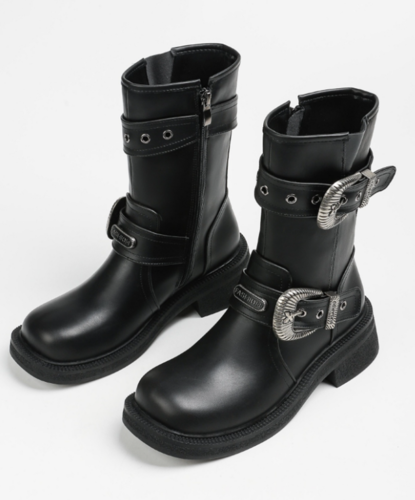 twin belt mid length boots EN1867