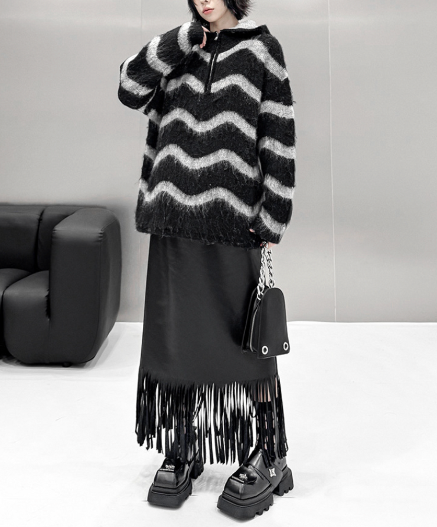 wave stripes sweater EN2468