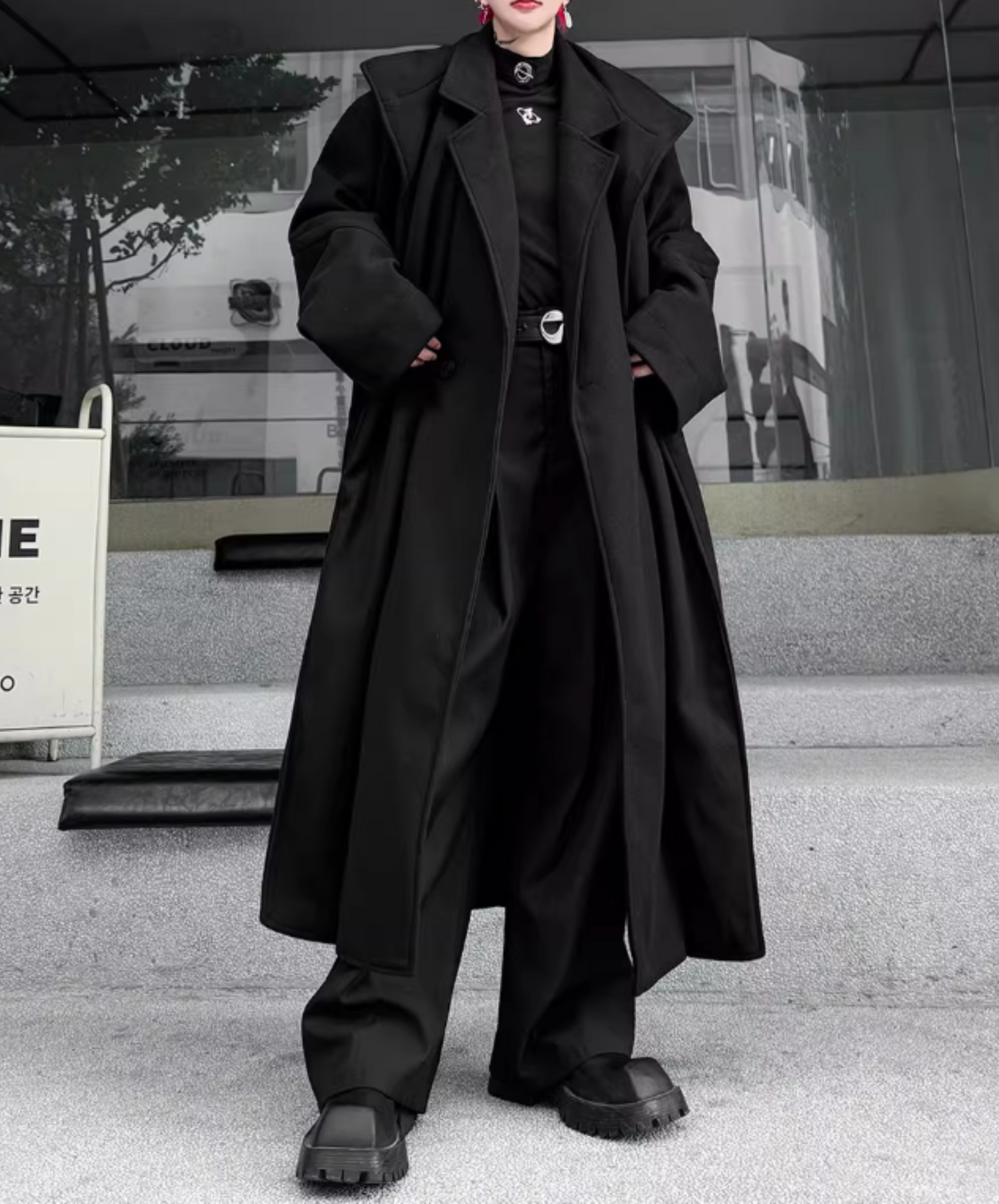 fake two-piece mid-length coat EN2562