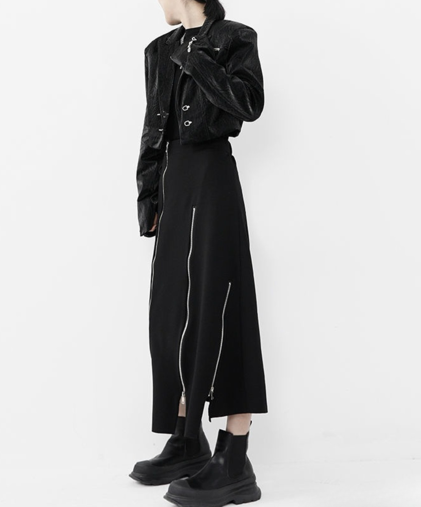 high waist irregular cutting skirt EN2372