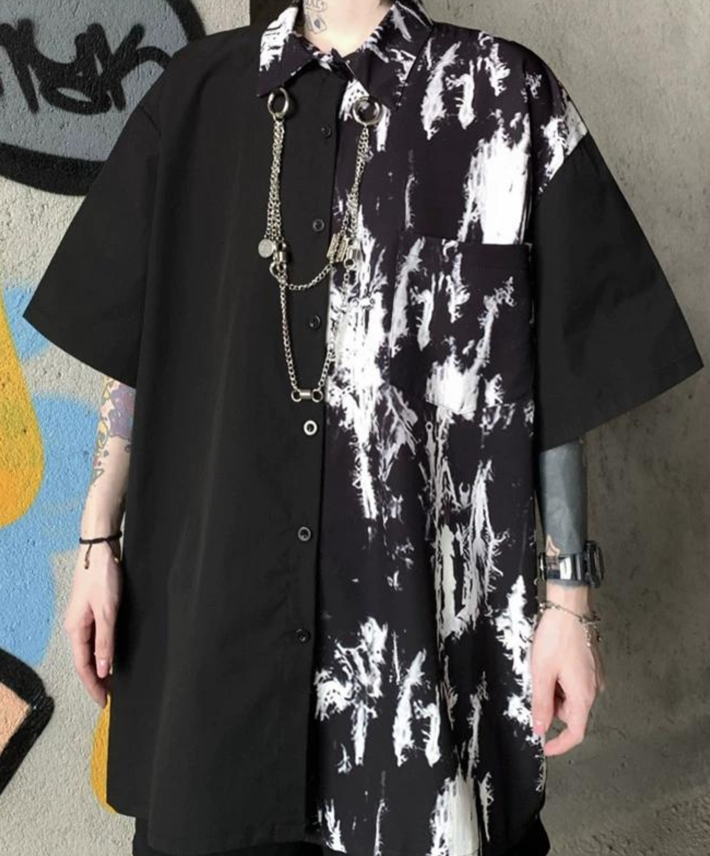 【style107】dark mode outfit set EN3136（jacket + shirt + pants set）