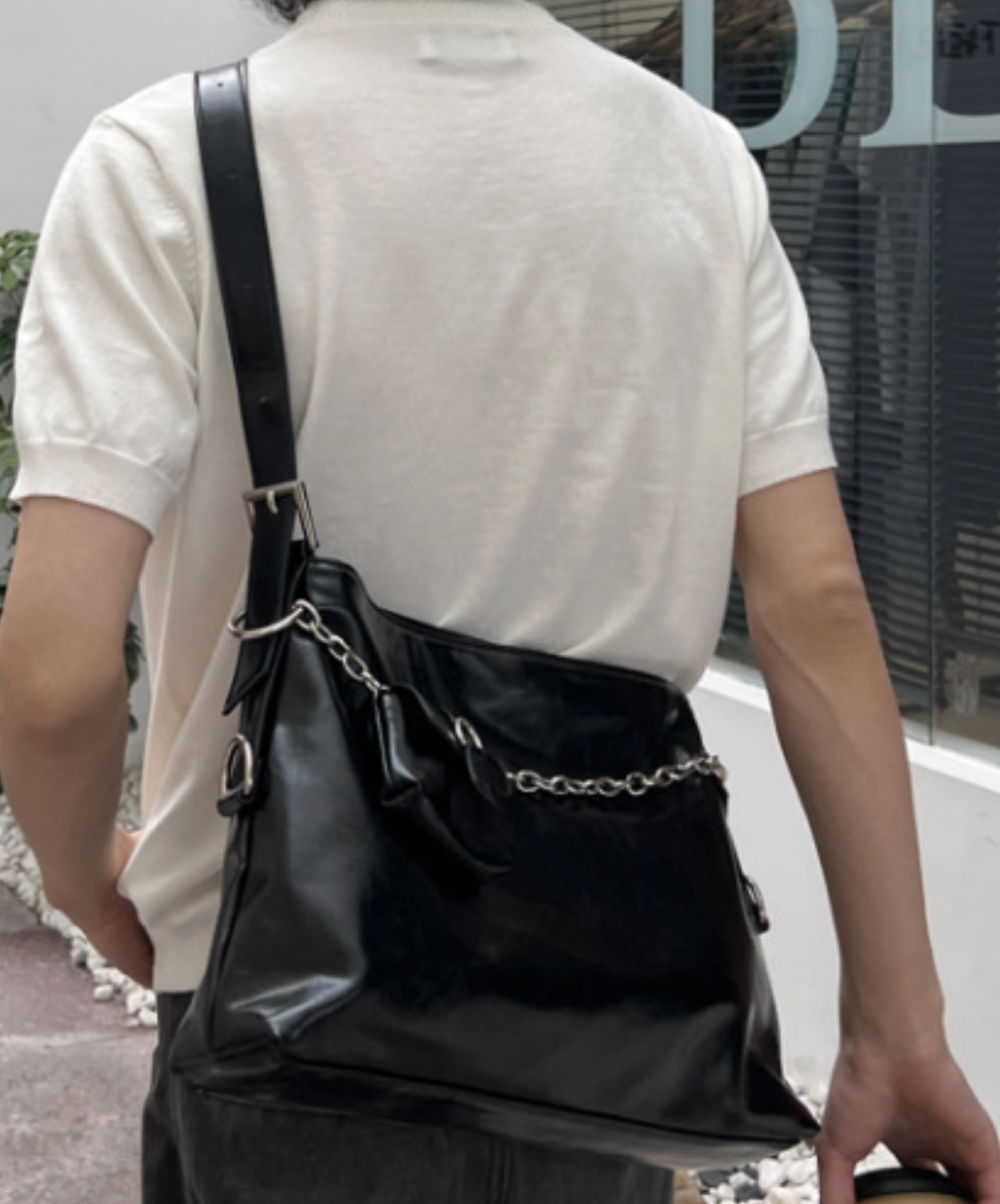 dark crossbody tote bag EN2729