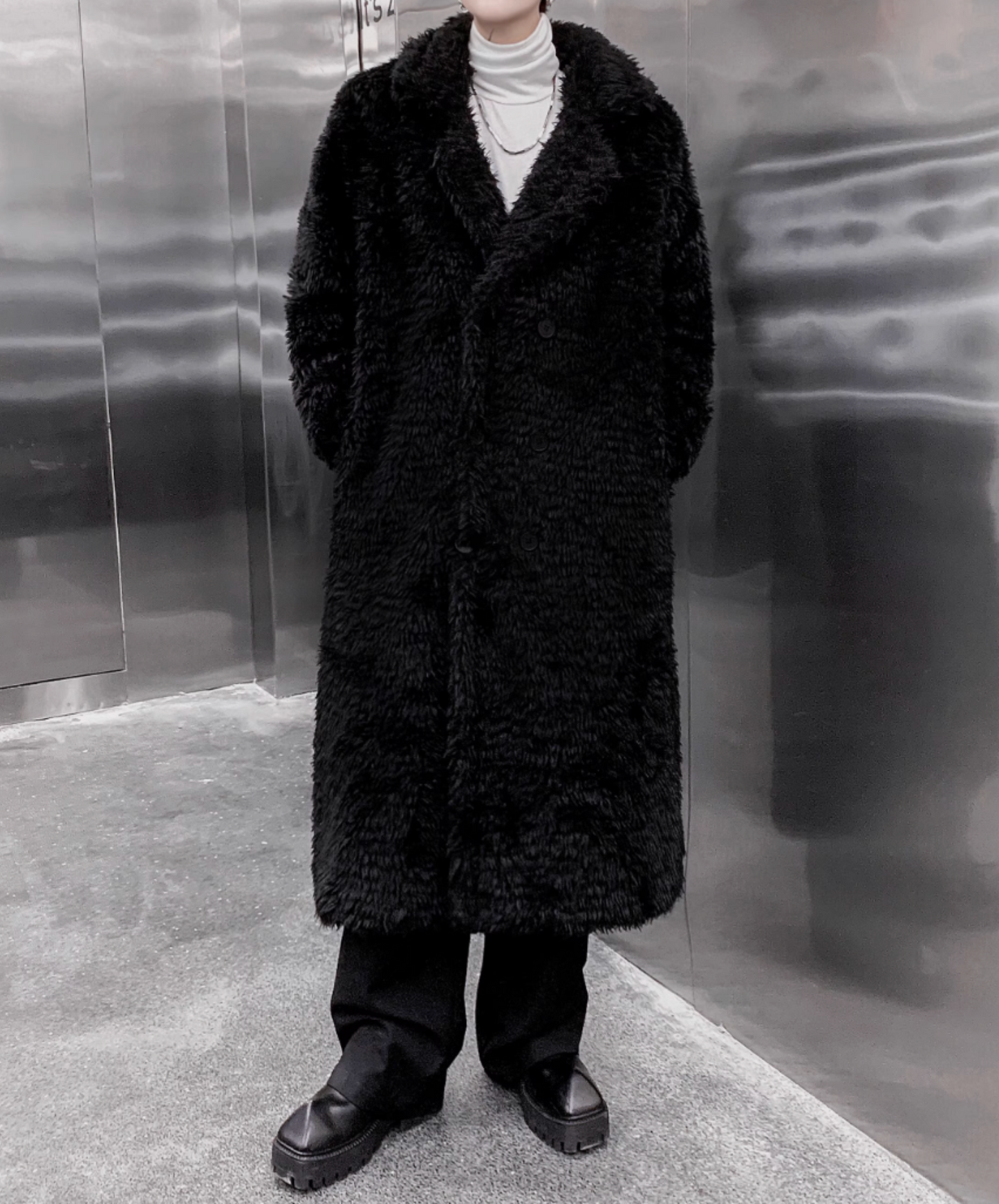 mid-length cotton-filled coat EN2612