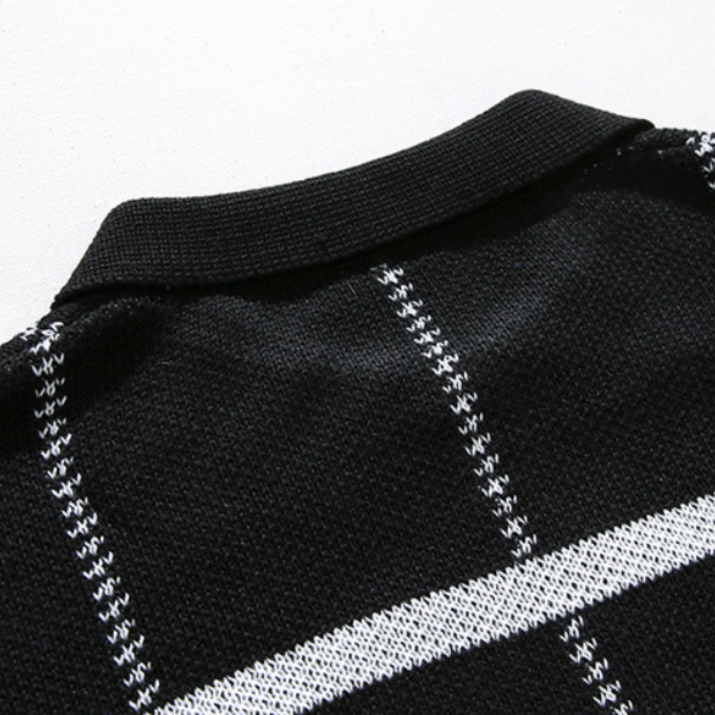 half zip plaid check sweater EN405