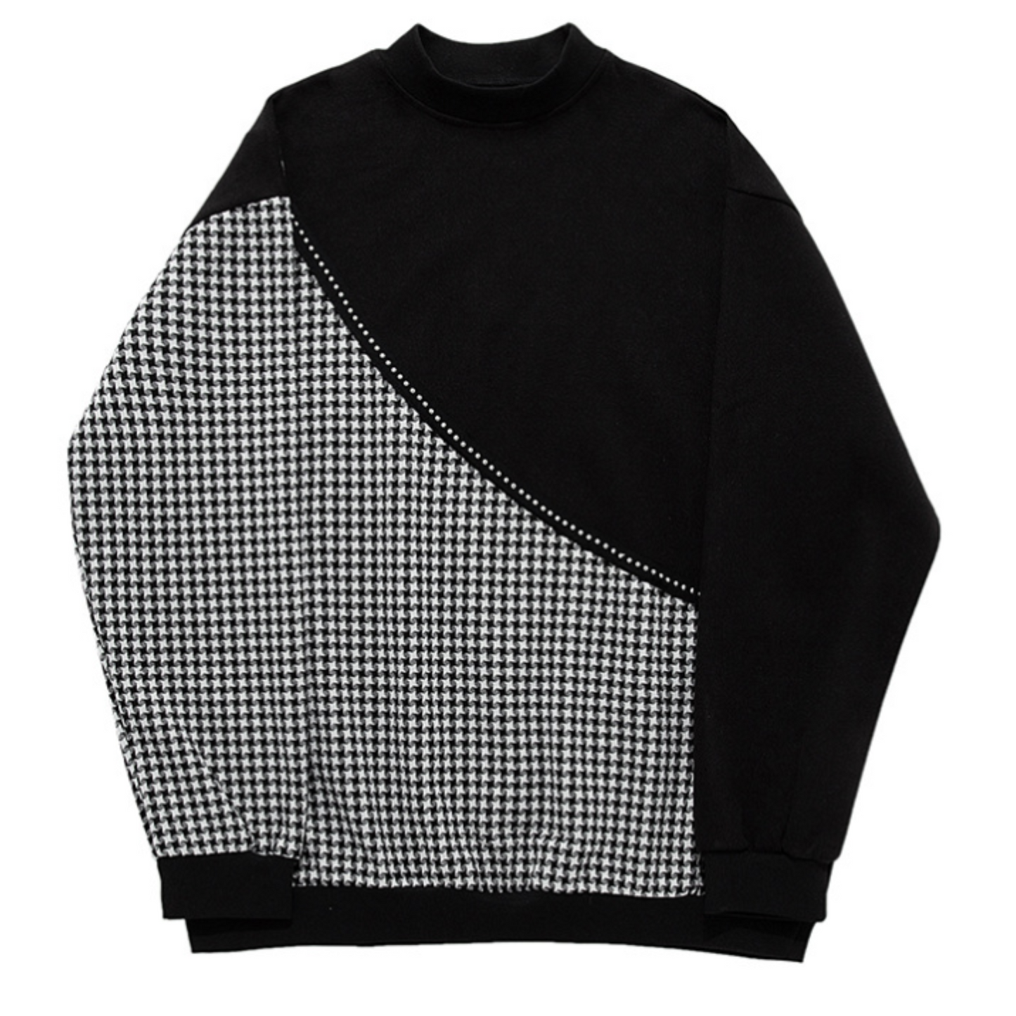 asymmetry check sweatshirts EN327