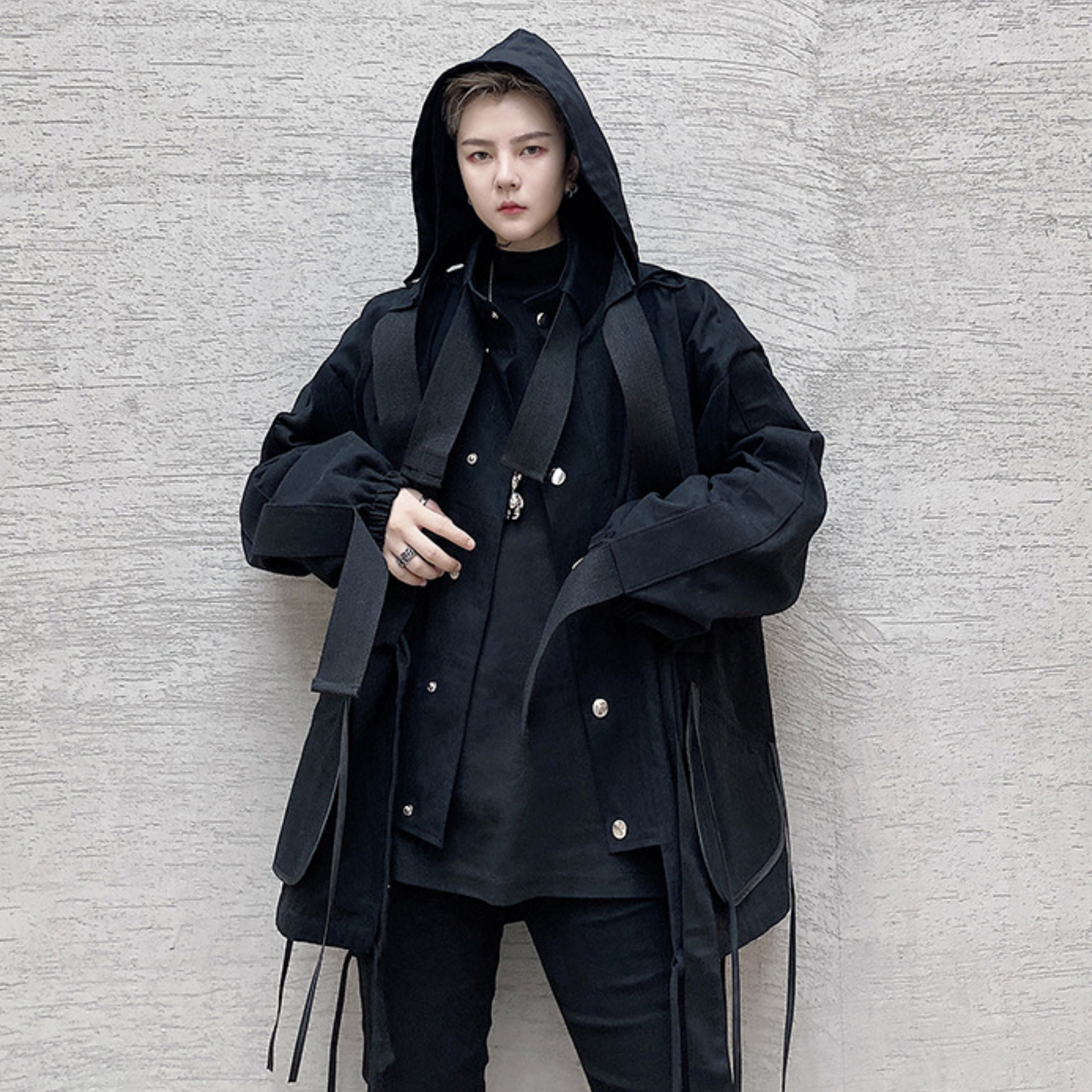 dark hooded jacket EN393
