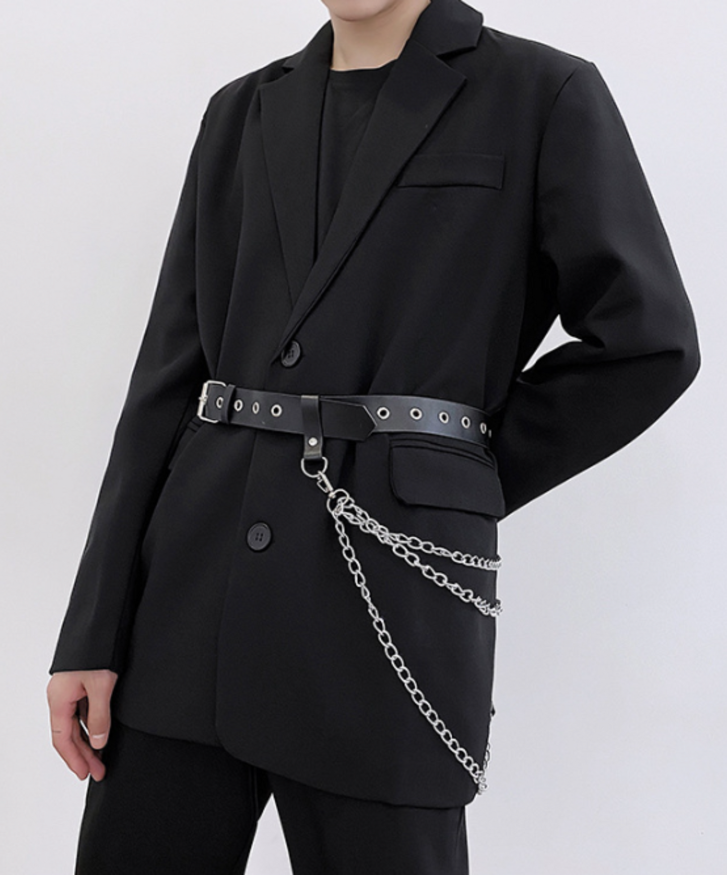 dark chain belt jacket EN747