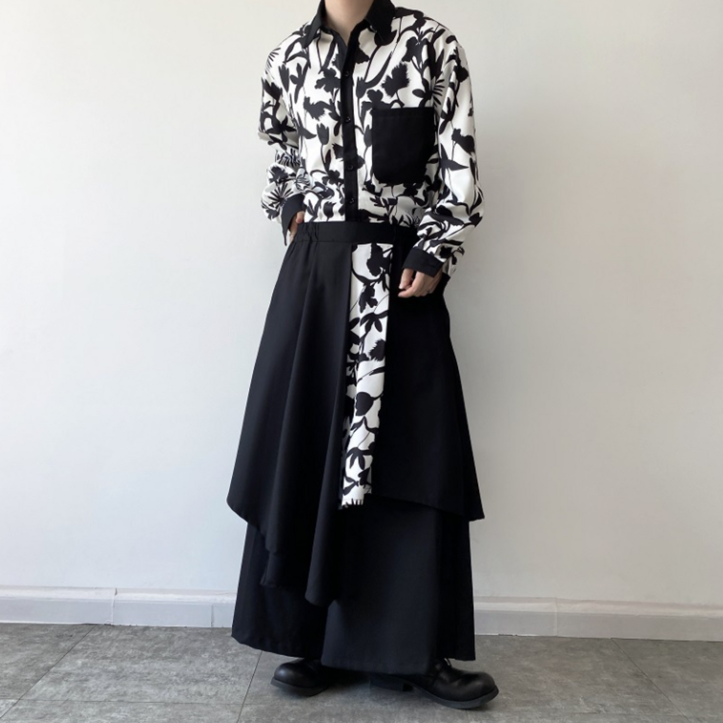 【最短2日でお届け「特急便」対応（Lサイズのみ）】unisex design wide pants EN355