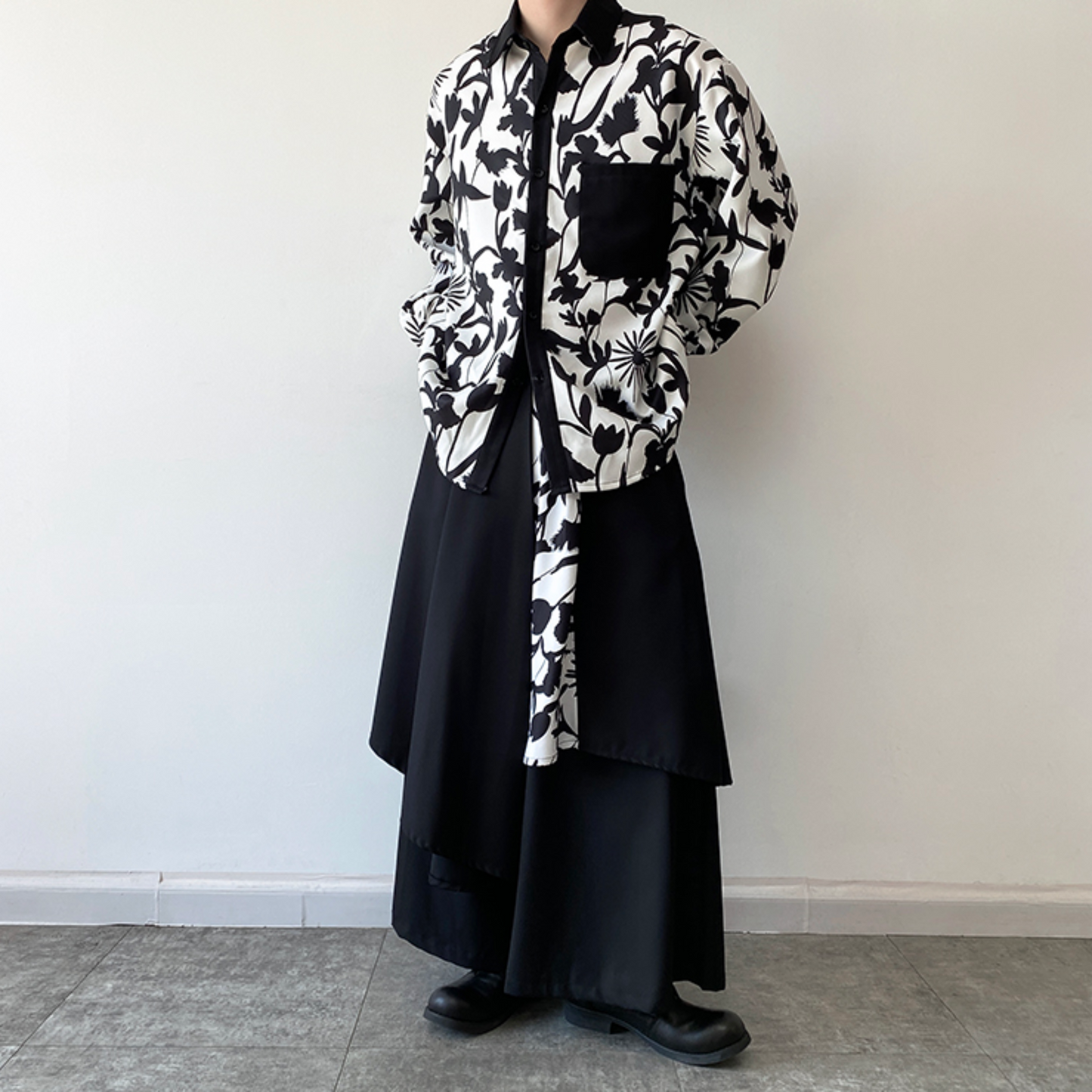 【最短2日でお届け「特急便」対応（Lサイズのみ）】unisex design wide pants EN355