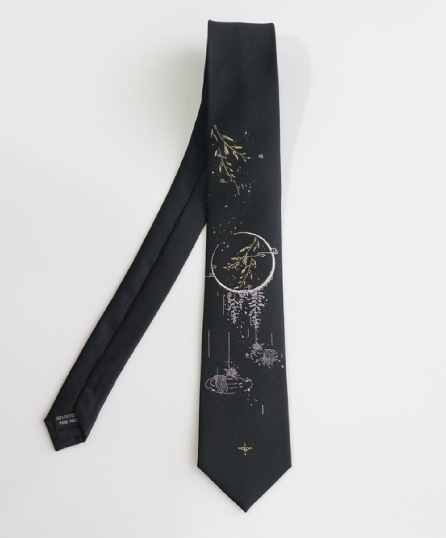goldfish wisteria design necktie EN854