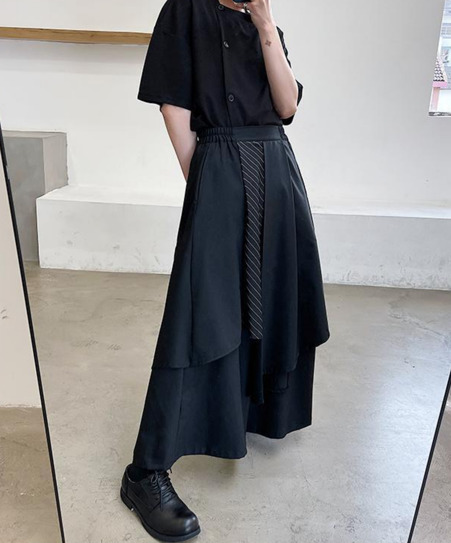 【style7】dark mode outfit set EN823（t-shirt + pants set）