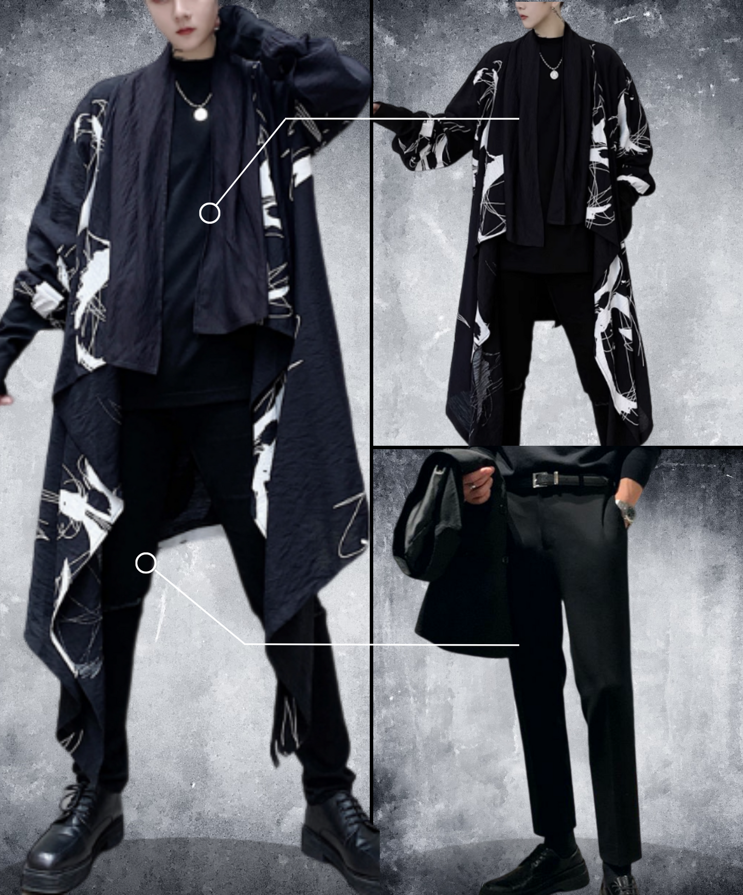 【style13】dark mode outfit set EN894（jacket + pants set）