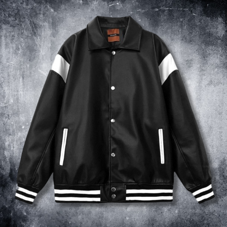 black varsity jacket EN096