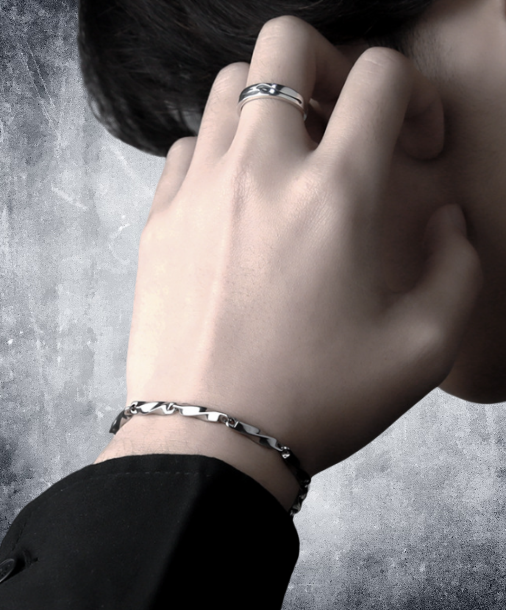 twisted titanium bracelet EN545 – ELNERO