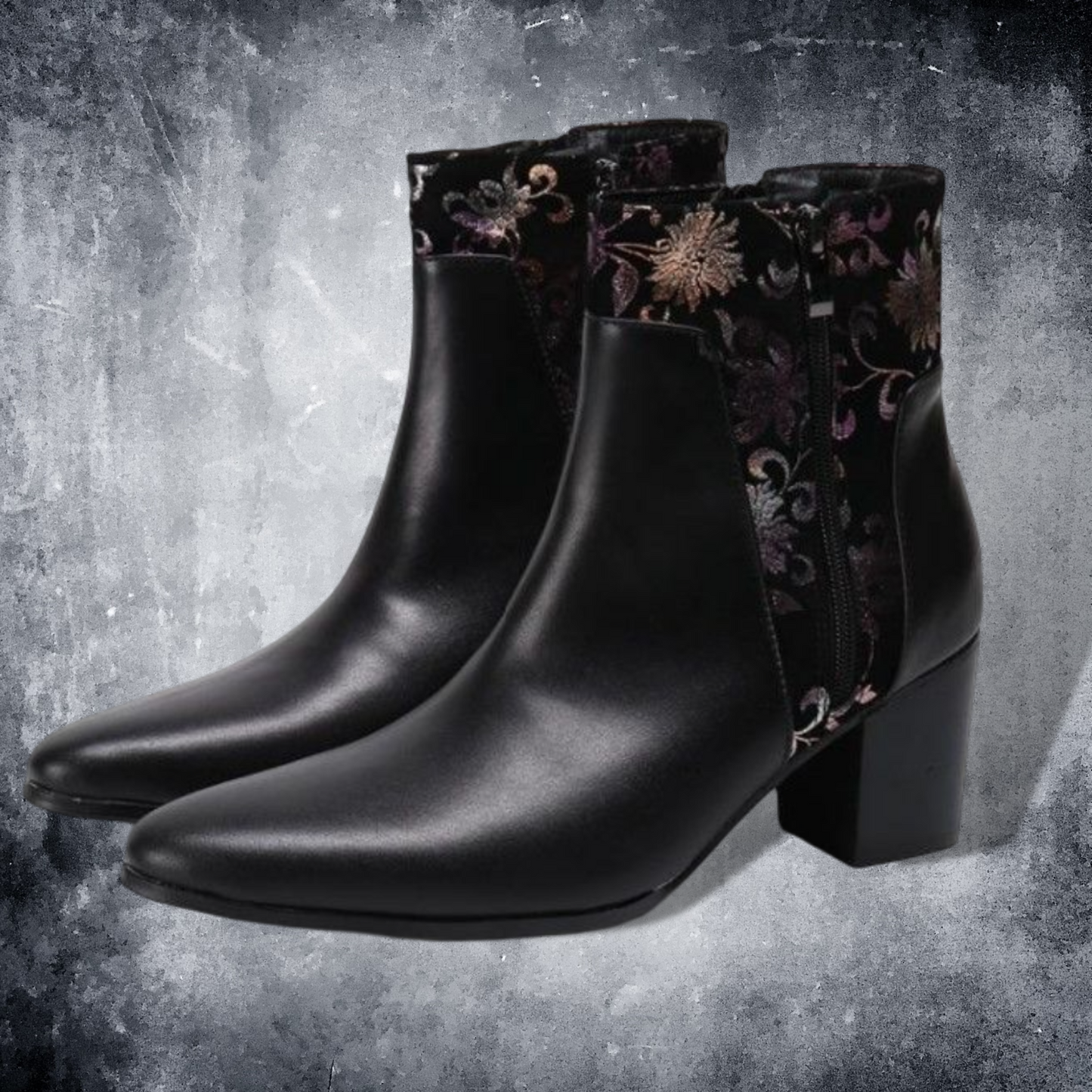 【最短2日でお届け「特急便」対応（25cmのみ）】leather chelsea heel boots EN229