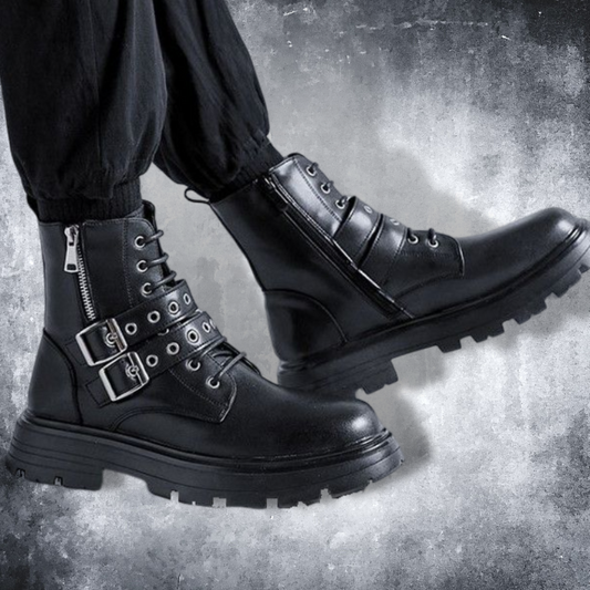 【最短2日でお届け「特急便」対応（25cmのみ）】belt leather boots EN109