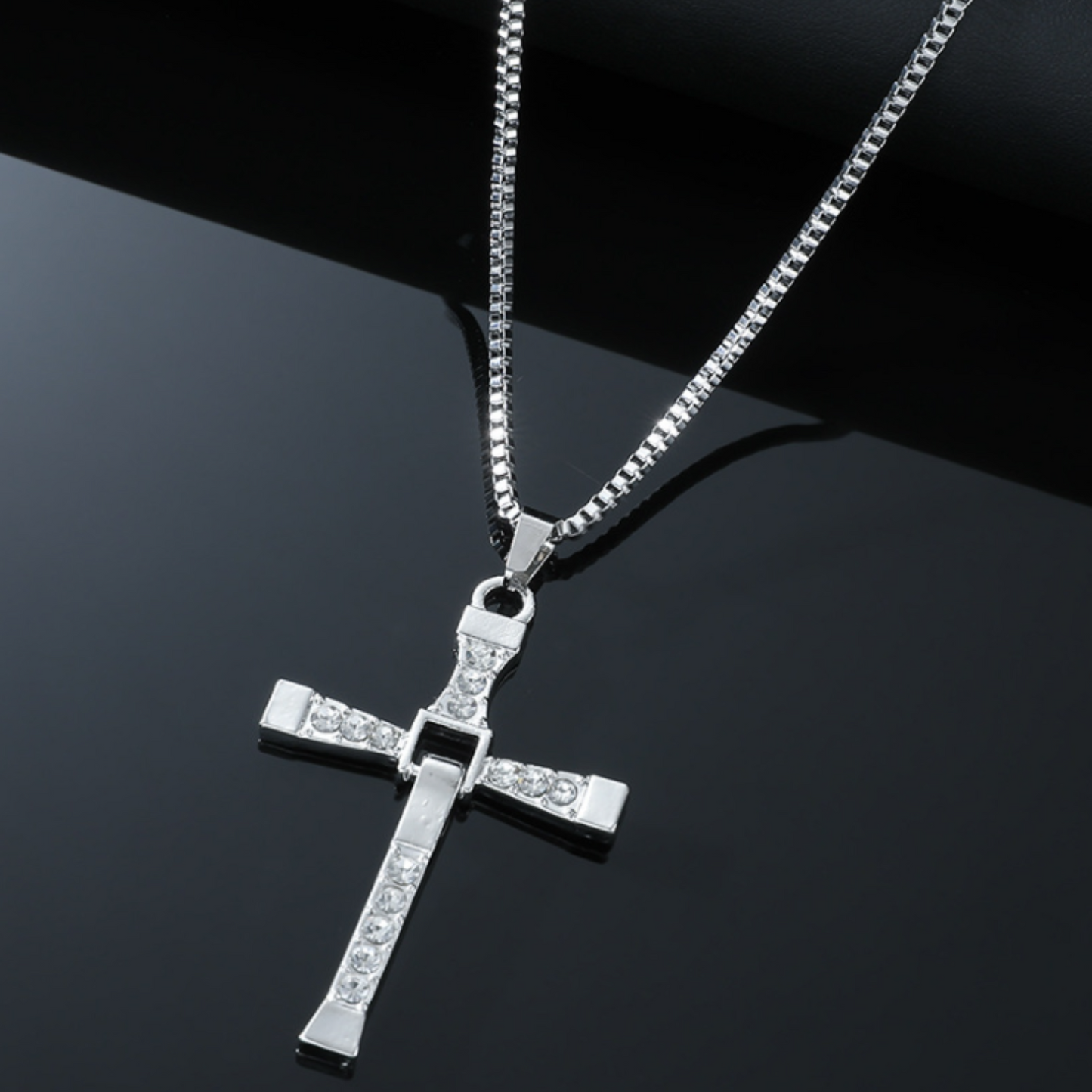 cross silver necklace EN486