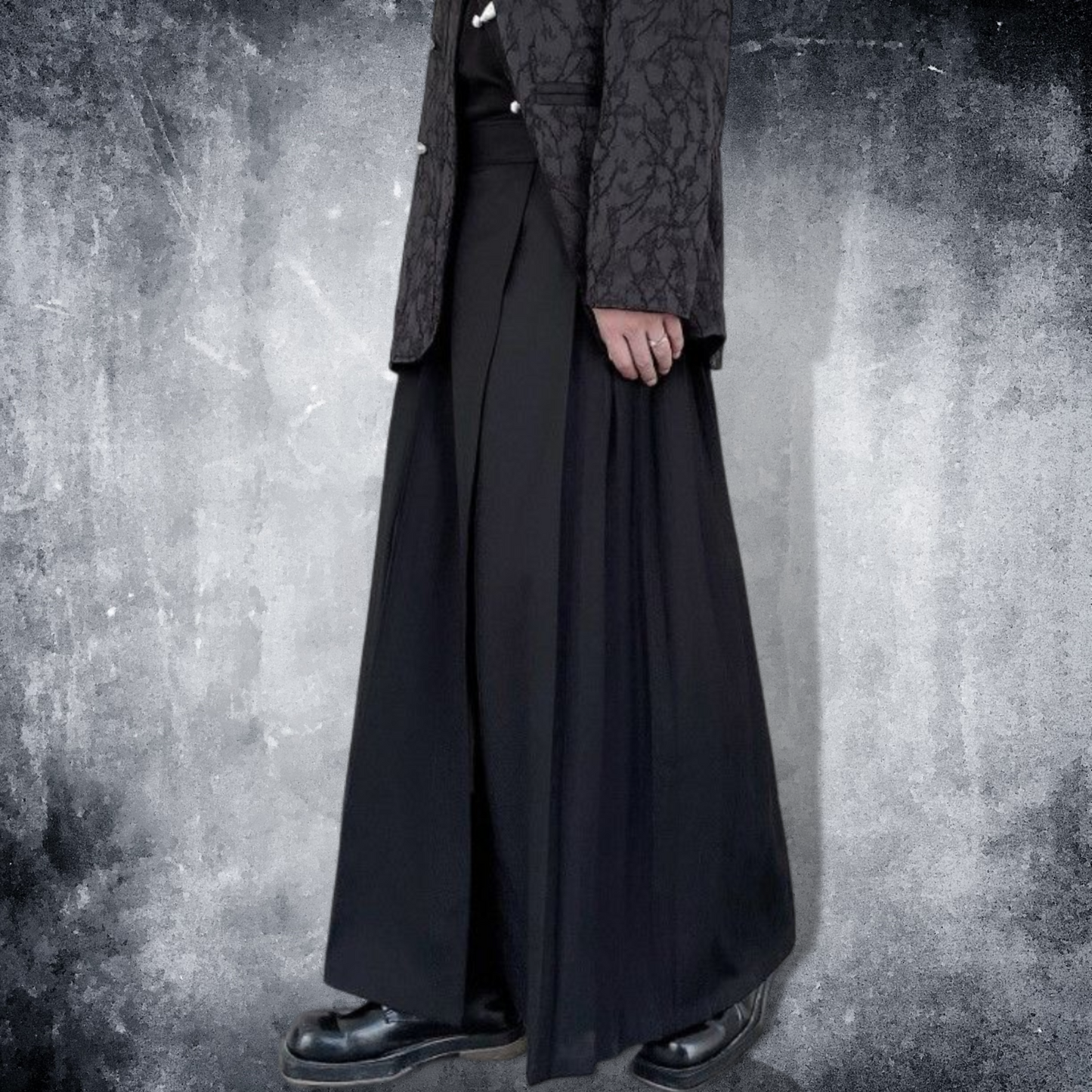 unisex dark pleated skirt EN250