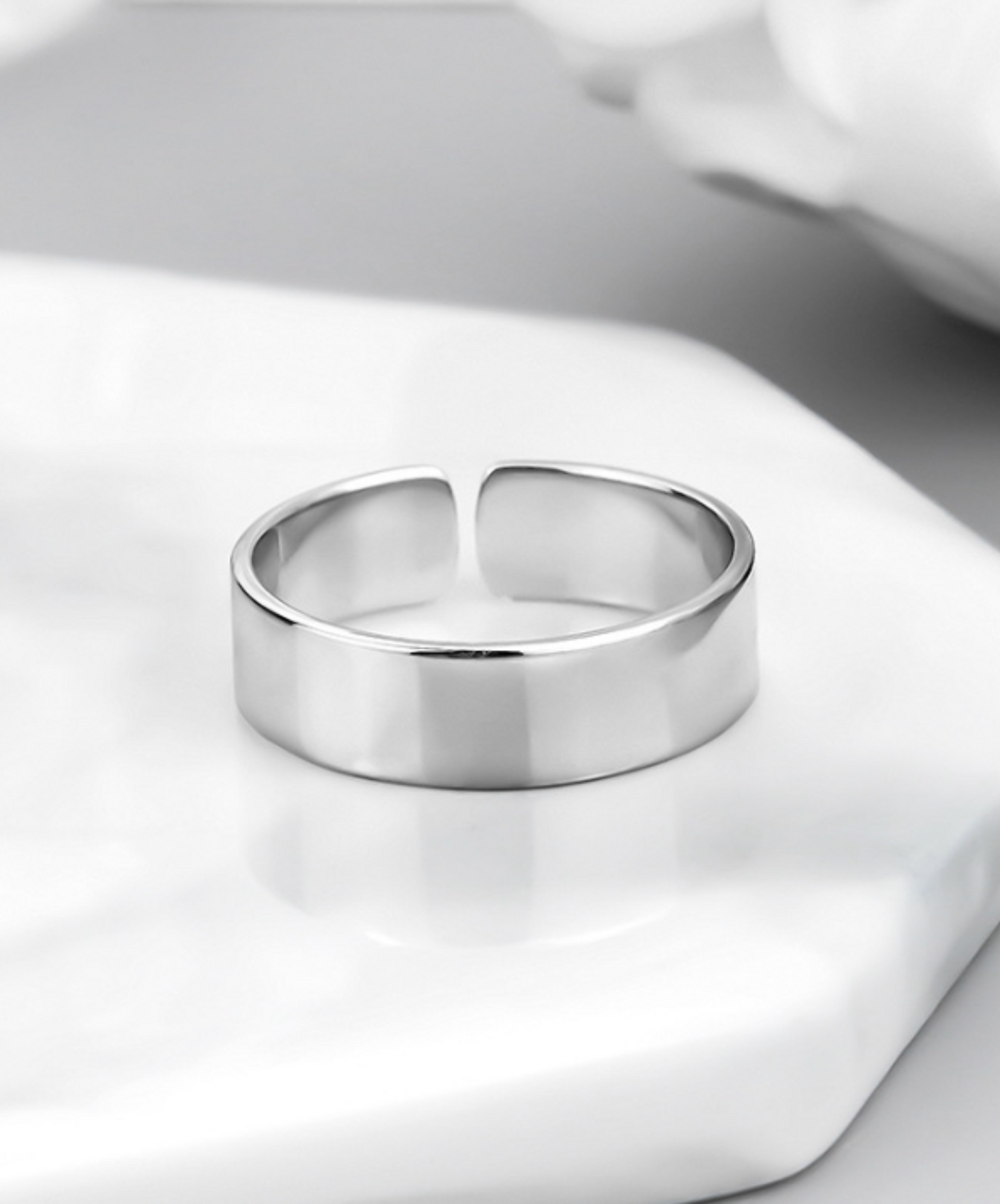 plain silver ring EN528