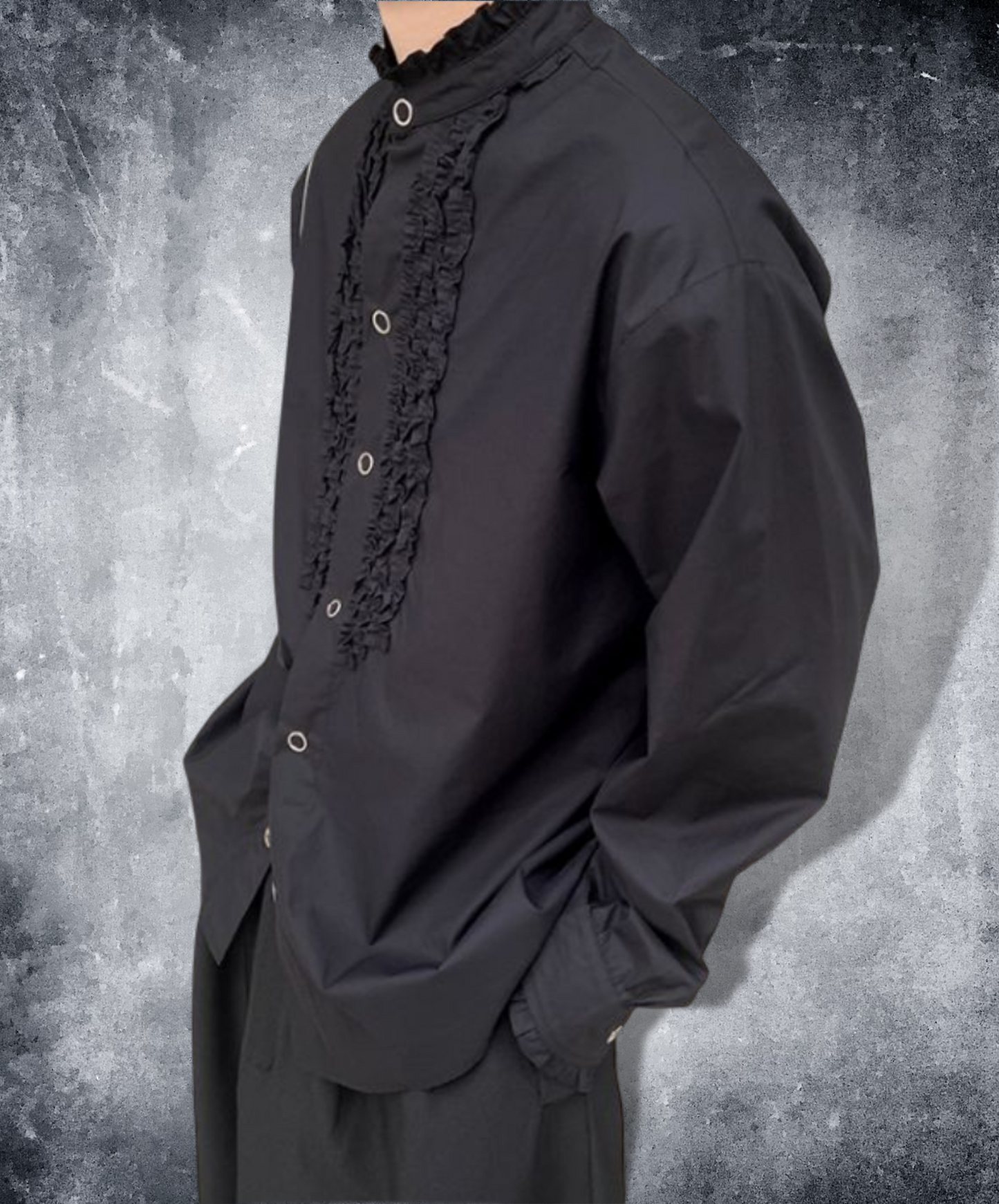 classical zip embellished shirt EN638