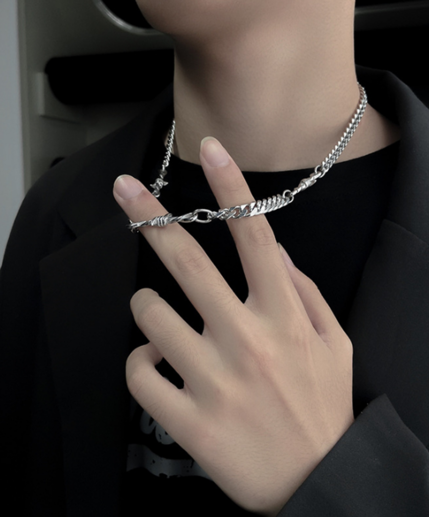 spiral chain necklace EN557