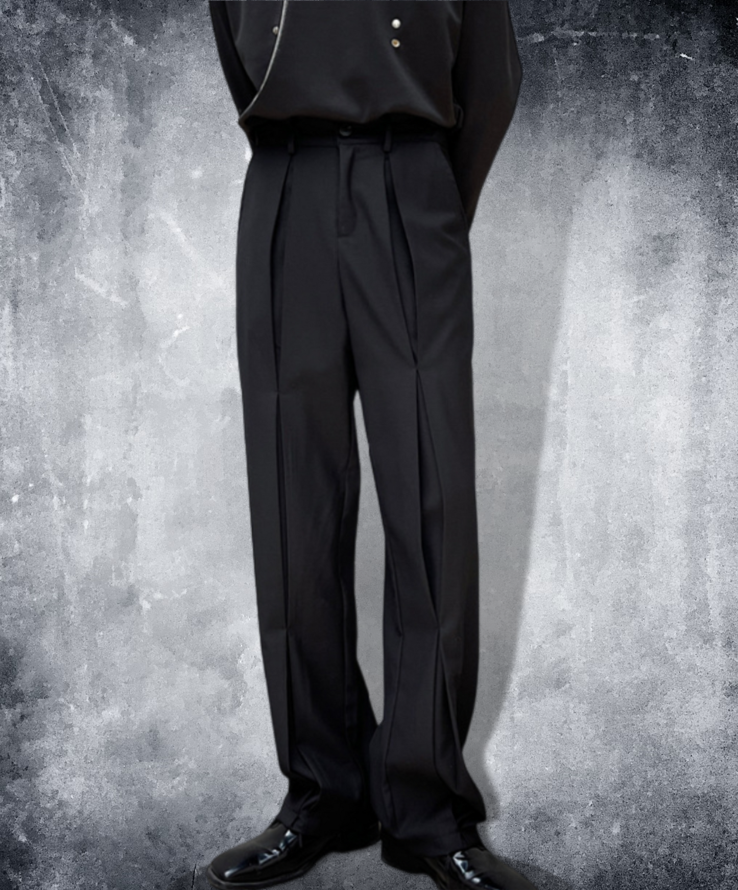 dark pleated pants EN610