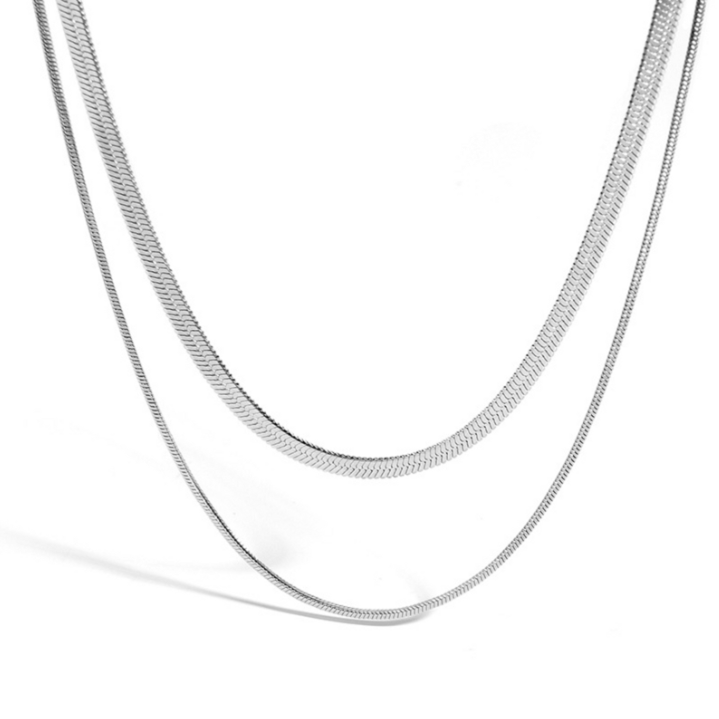 double layer snake bone necklace EN514