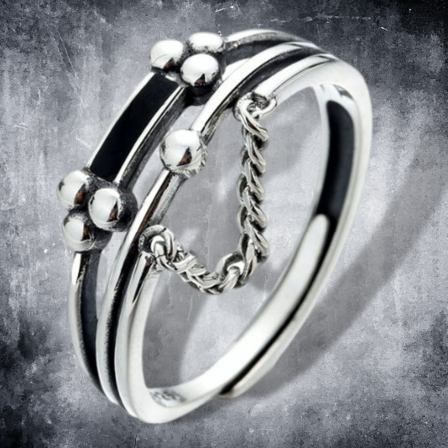 chain charm ring EN436