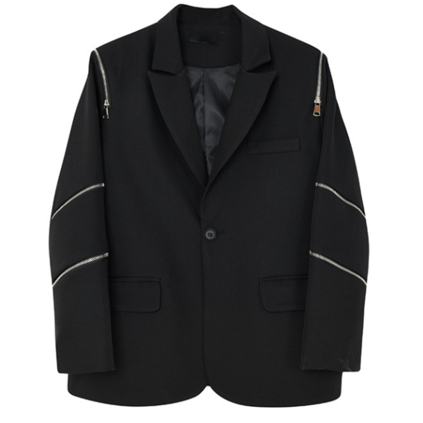 multi-zip one-button jacket EN283