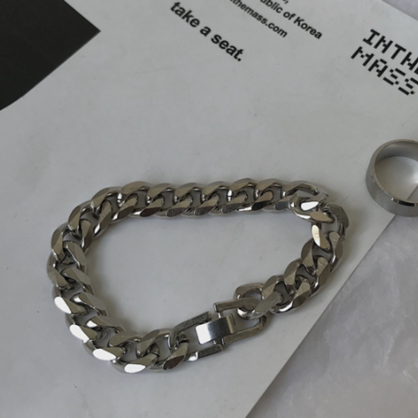 silver chain bracelet EN446