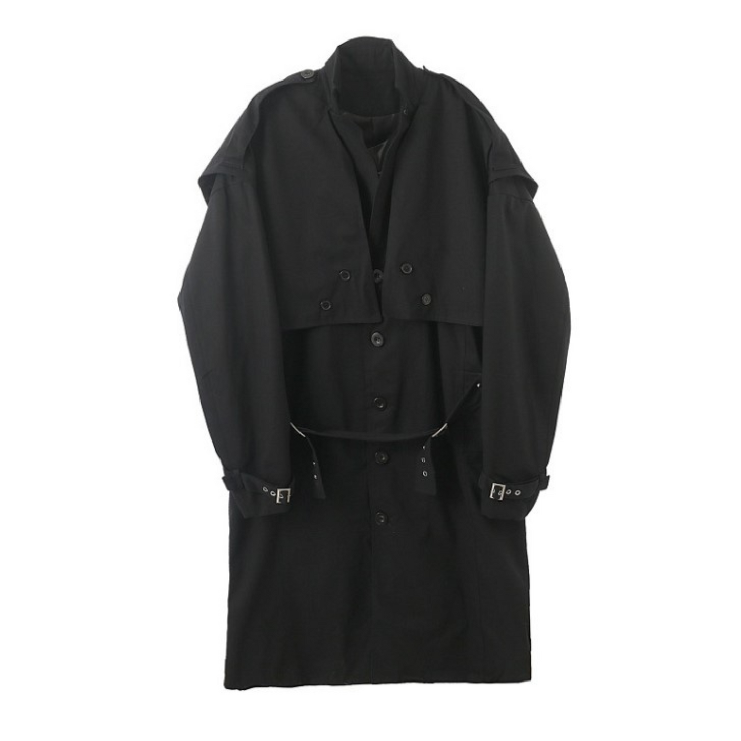 dark multi button coat EN205