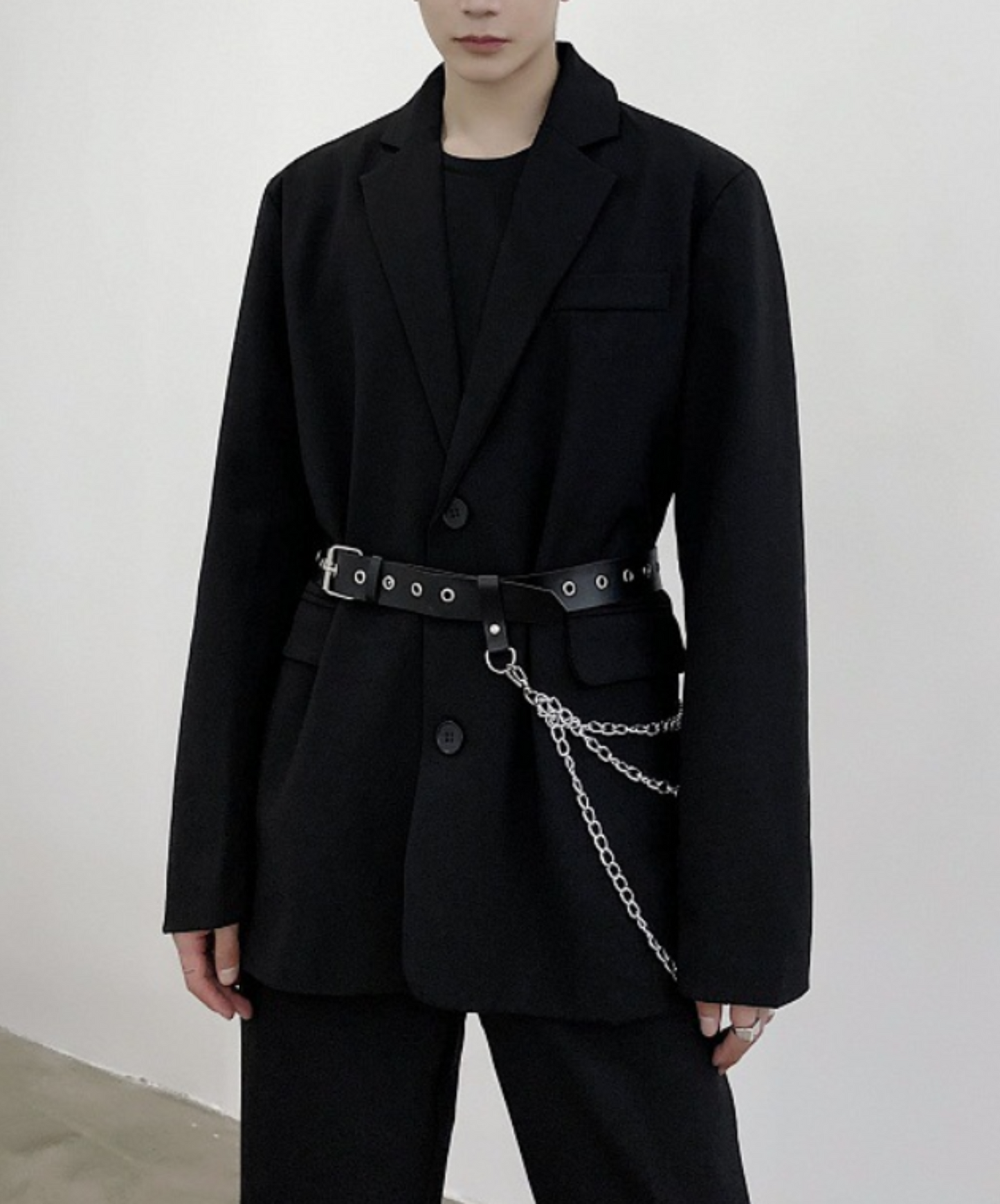 dark chain belt jacket EN747