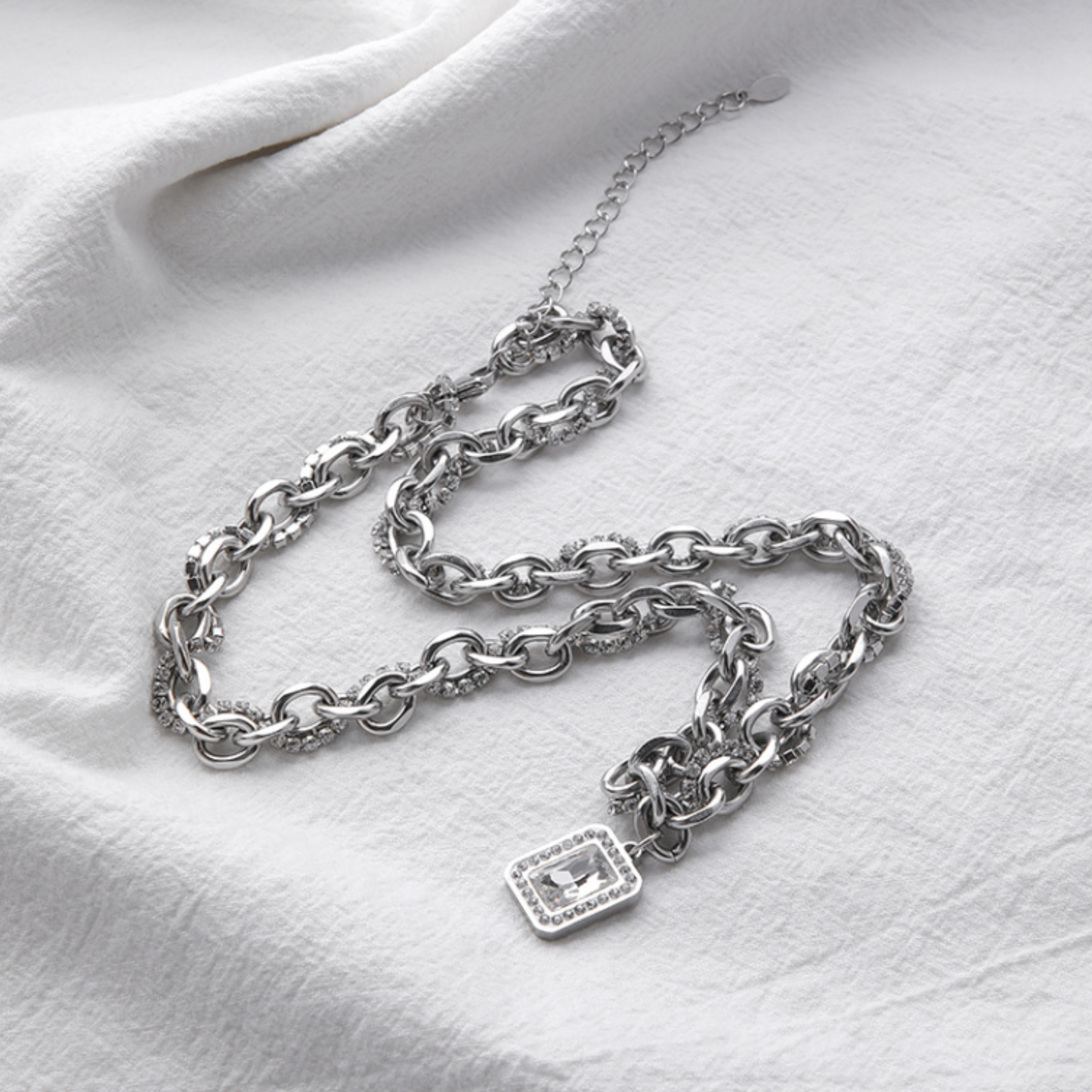 square gem necklace EN454