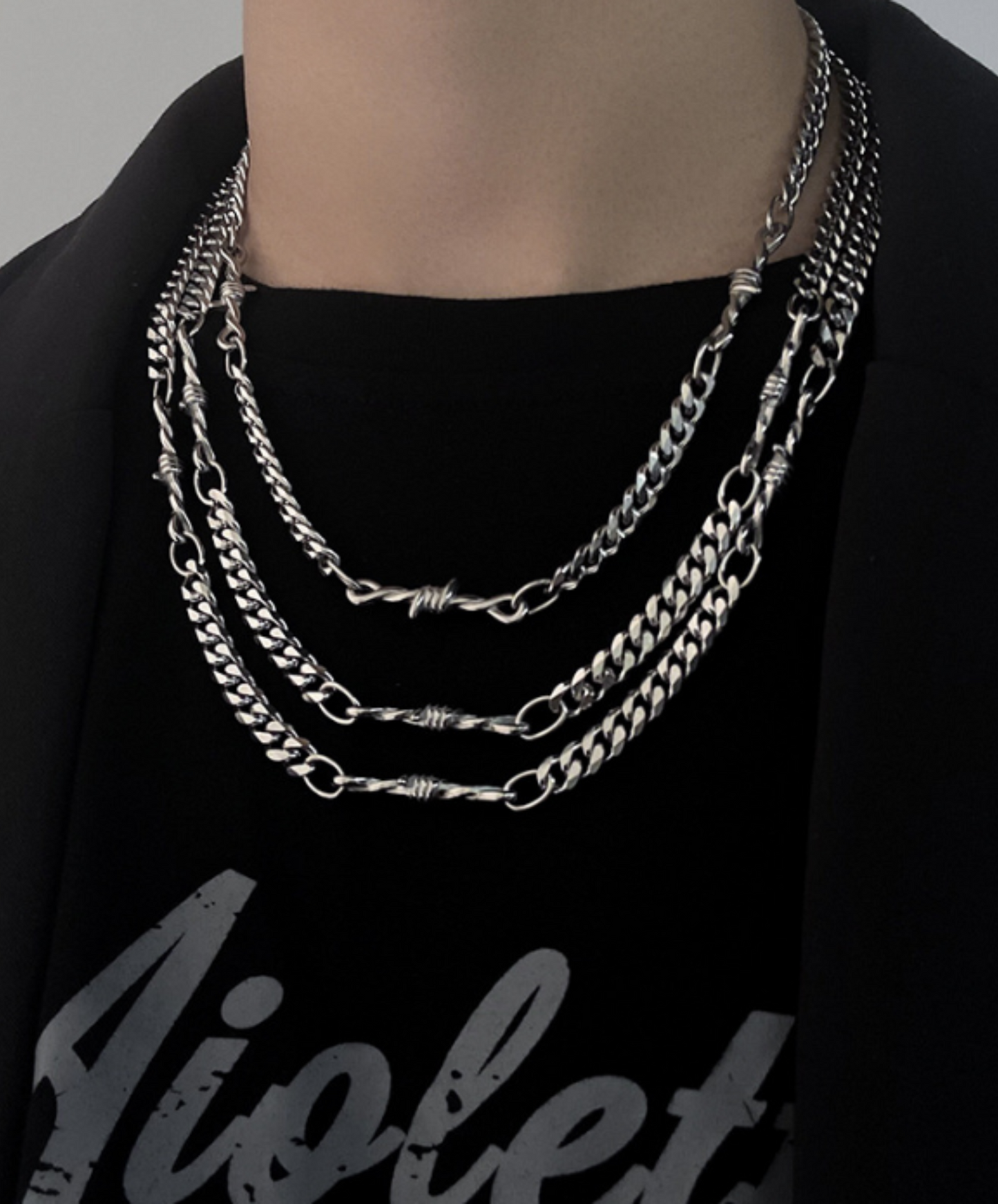 spiral chain necklace EN557