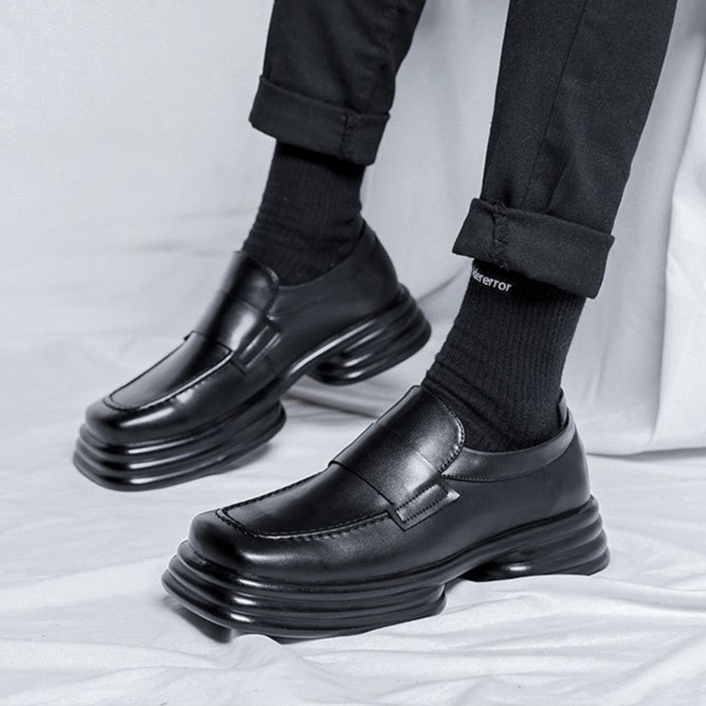 square toe leather shoes EN178