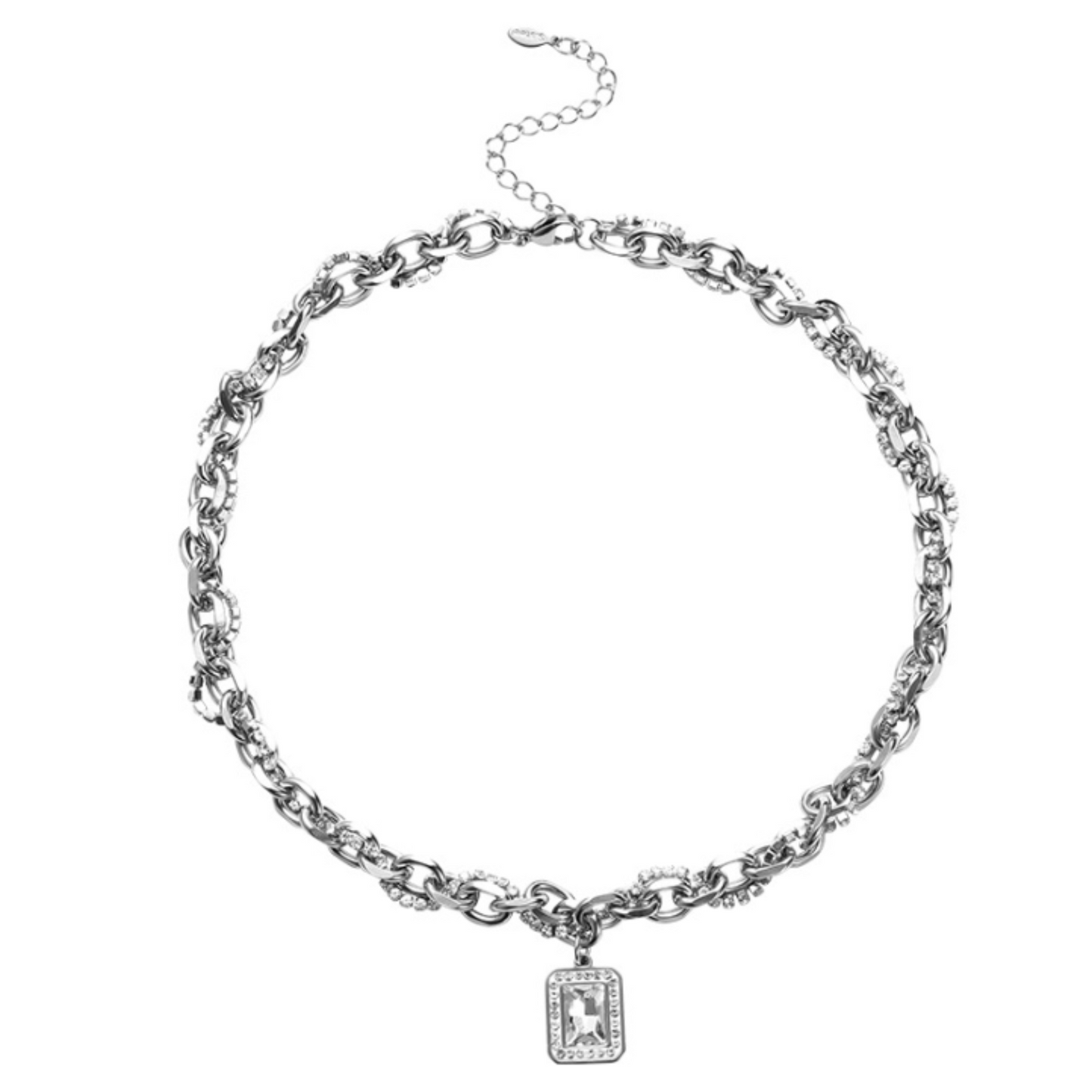 square gem necklace EN454