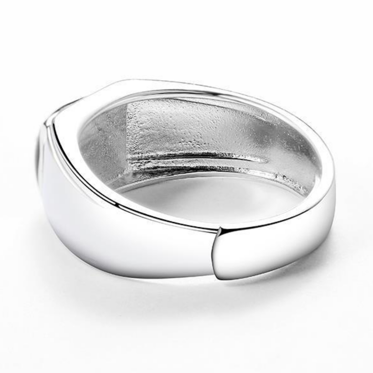 black stone silver ring EN504