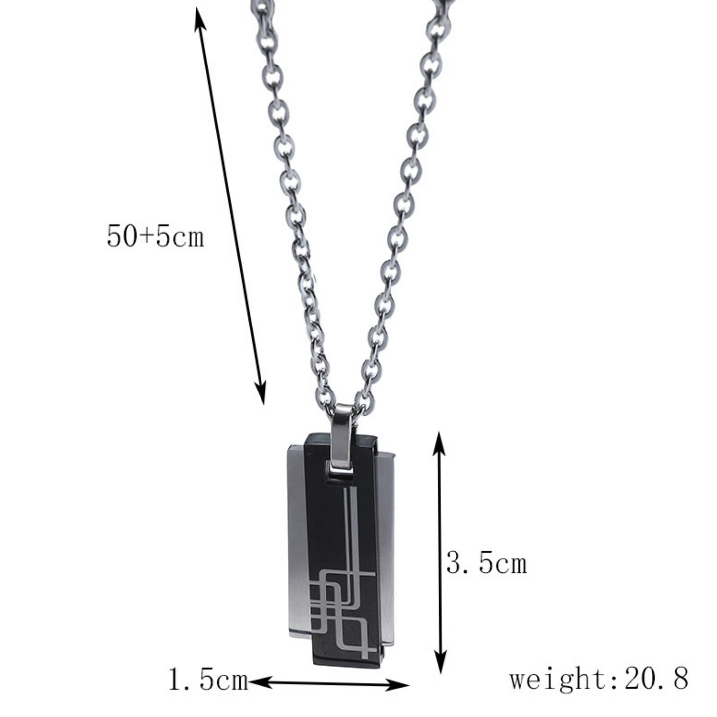 geometric pattern chain necklace EN494
