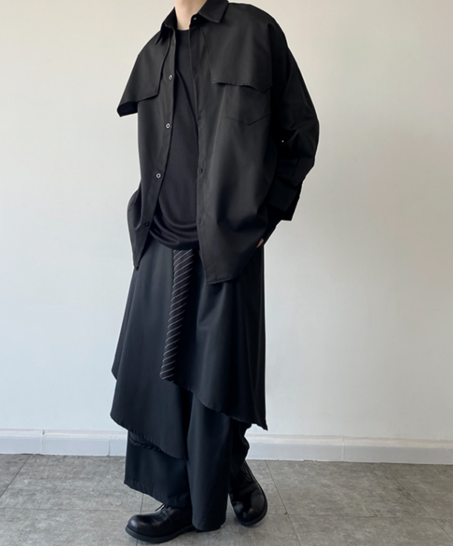 【style9】dark mode outfit set EN825（shirt + pants set）