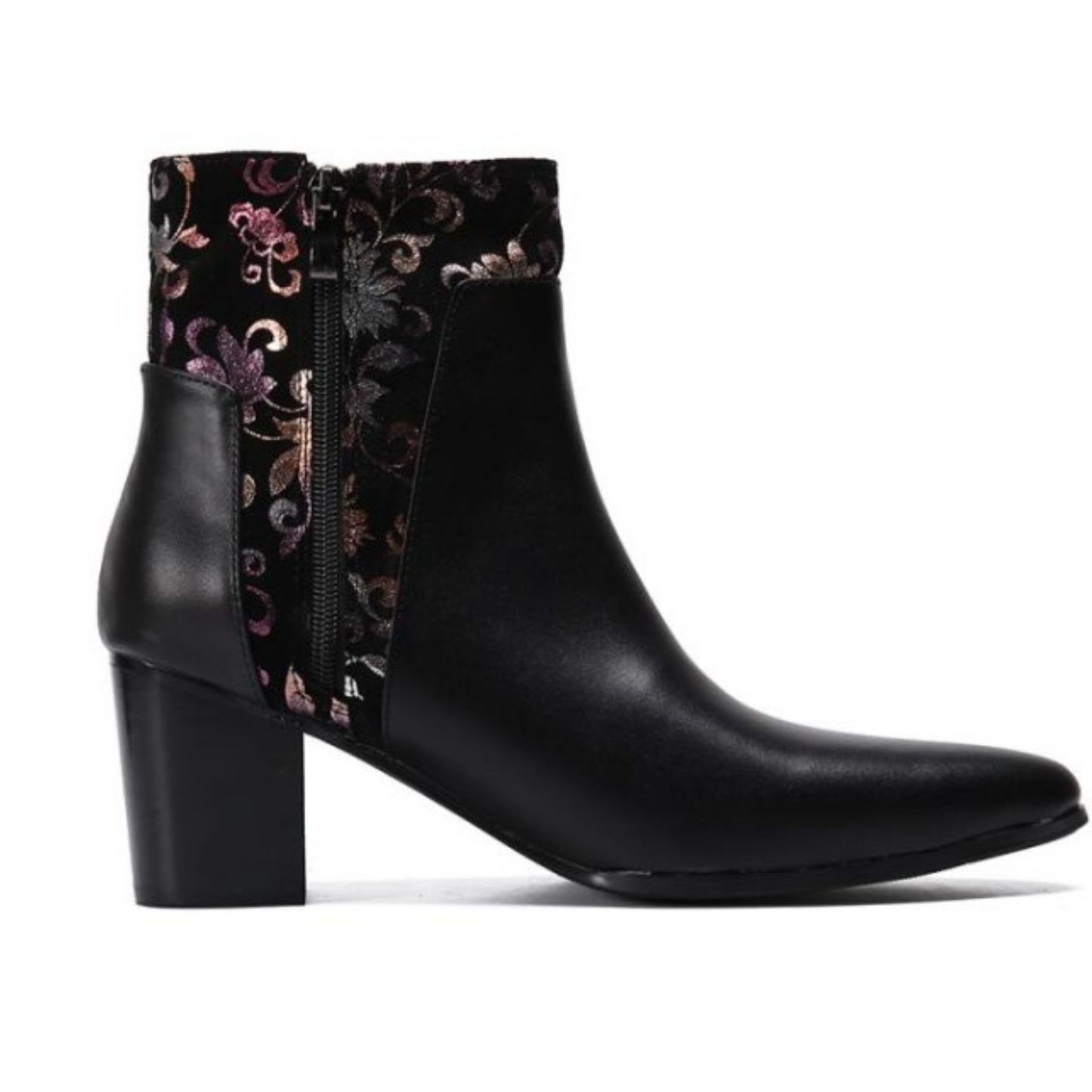 leather chelsea heel boots EN229