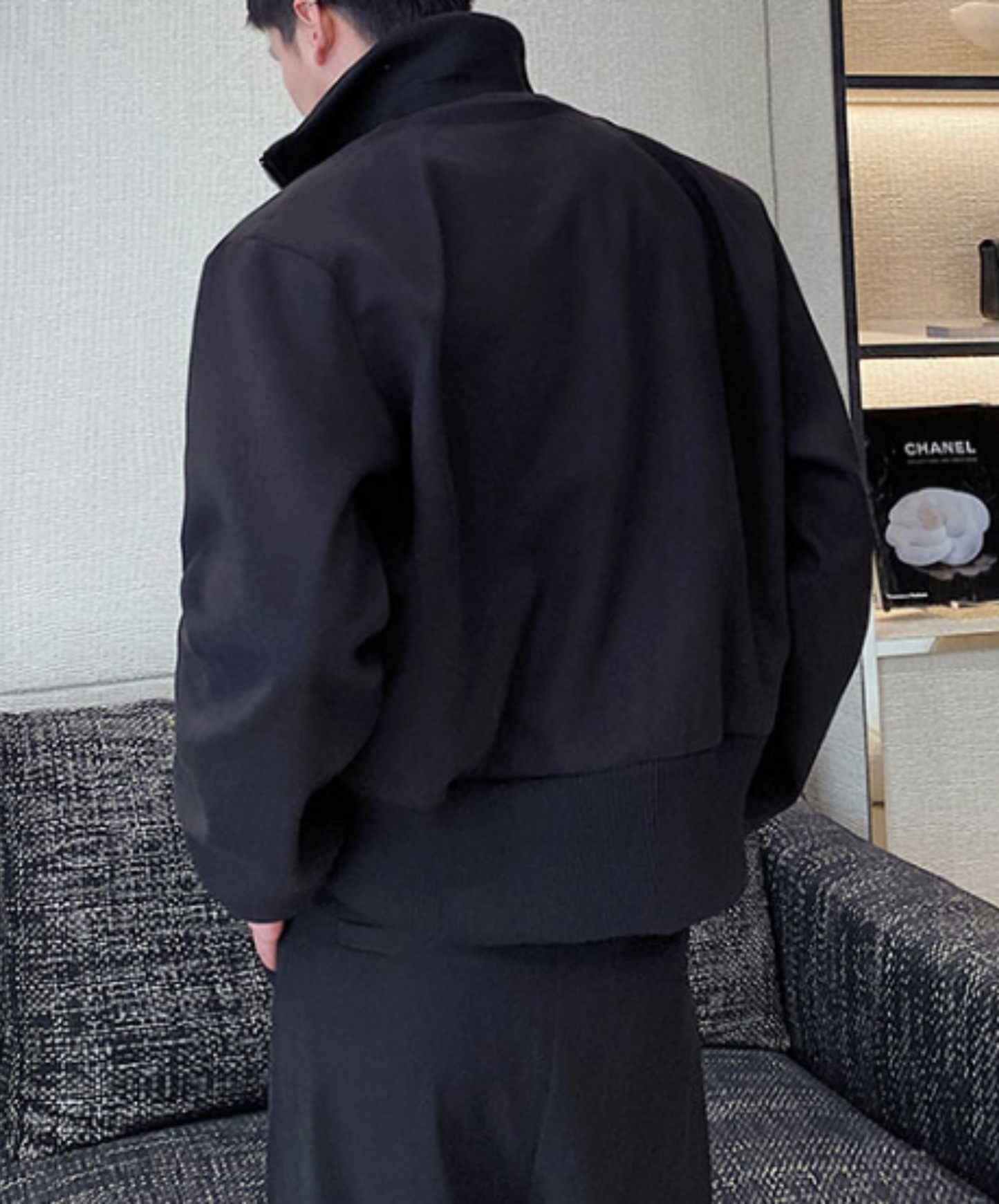 dark layered blouson jacket EN613