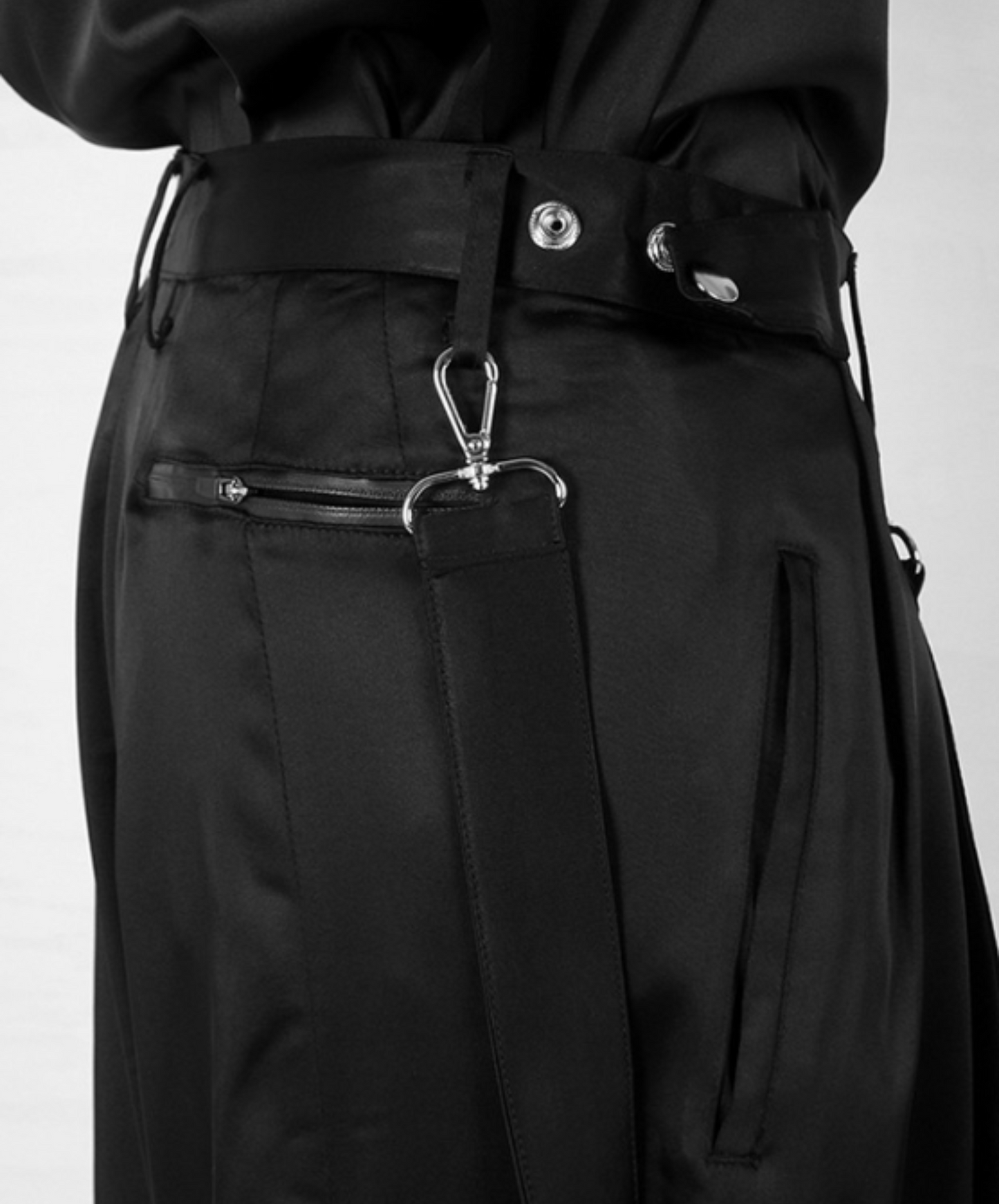 【最短2日でお届け（Mサイズのみ）】dark suspender wide pants EN788