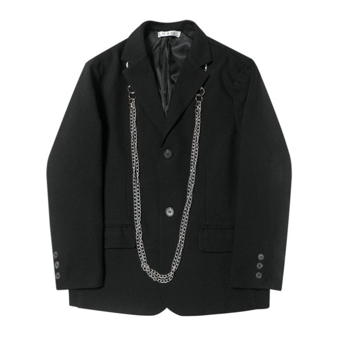 dark chain suit jacket EN136