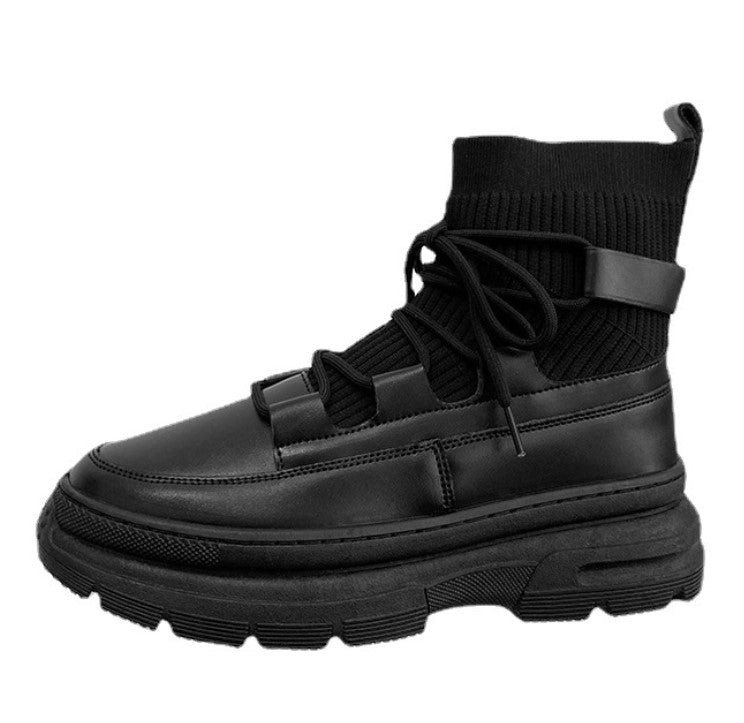 platform leather boots EN107